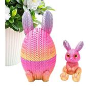 3D Printed Easter Bunny, Easter Decoration for the Desk, Decorative Figures for Desk, Suitable for Children, Adults, Collectors, Craft Lovers, Bookcase, Windowsill, Display Case, Bedroom, Living