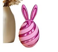 3d Printed Easter Bunny Egg - Easter Basket Stuffer Filler Colorful, Bunny Egg with Smooth Handling, Interactive Spring Eggs Figure, Novelty Stress Gadget, Rotating Sensory Toy for Relax Party