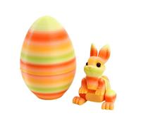 3D Printed Easter Bunny Eggs, Prefilled Easter Eggs with Bunny Inside, Articulated Fidget Gift Toy, Easters Basket Stuffer, Easter-Gifts Home Executive Desk Decor, Easters Surprise Rabbit Eggs