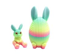 3D Printed Easter Eggs - Decorative Easter Ornaments, Traditional Basket Egg Stuffers, Desktop Ornament Toys | For Bookcase Window Sill Bookshelf Display Cabinet Table Nightstand Bedside Study