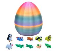 3D Printed Easter Eggs,Prefilled Fidget Toy with 10-piece Animals Inside | Easter Eggs with Toys Inside | for Kids Girls Adults Thanksgiving Valentine's Day Bithday Chrismas Stuffers Party Favor Decor