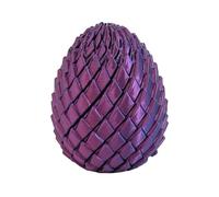 3D Printed Egg Fidget, Twisty Fidget Egg, Stress Relief, Easter Basket Stuffers, 3D Spiral Engineering, Compact & Durable, Colorful Desk Fidget Toy for Easter Gifts (Blue Purple)