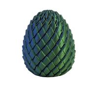 3D Printed Egg Fidget, Twisty Fidget Egg, Stress Relief, Easter Basket Stuffers, 3D Spiral Engineering, Compact & Durable, Colorful Desk Fidget Toy for Easter Gifts (Blue Green)