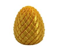 3D Printed Egg Fidget, Twisty Fidget Egg, Stress Relief, Easter Basket Stuffers, 3D Spiral Engineering, Compact & Durable, Colorful Desk Fidget Toy for Easter Gifts (Golden)