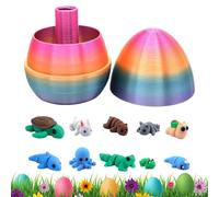 3D Printed Eggs - Prefilled Fidget Toys with 10 Animals Inside | Easter Eggs with Toys Inside - for Kids Girls Boys Adults Thanksgiving Valentine's Day Basket Bithday Chrismas Stuffers Party Favor