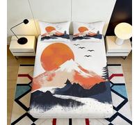 3D Printed Egyptian Pharaoh Fitted Sheet Microfiber Deep Pocket Bedroom Bedding Non-Slip All Age Egyptian Mattress Fitted Cover Super King（180x200cm）