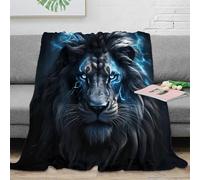 3D Printed Electric lion face Warm Blanket Microfiber Warm Thermal Bedding Soft Fantasy beast artwork Travel Blanket Heartfelt Gift for Wedding Anniversary Newlyweds Couples 50x60inch(127x152cm)
