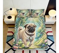 3D Printed Elephant Pattern Fitted Sheet Microfiber Deep Pocket Bedroom Bedding Yin Yang Elephant Mattress Fitted Cover Non-Slip Soft Washable for Adult Teen 180x200x25cm