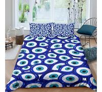 3D Printed Evil Eye Duvet Cover, Microfiber Bedding Cover Hidden Zipper for