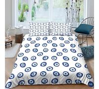 3D Printed Evil Eye Quilt Cover, Microfiber Duvet Cover Hidden Zipper for