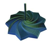 3D Printed Expanded Fractal Fidget Star with Handle,Multi-Faceted Stress Relief Fidget Toy,Hexagonal Decompression Sensory Rotating Spiral,Christmas & Birthday Gifts (Laser Green 11cm)