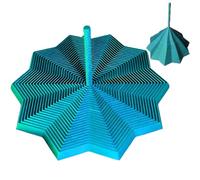 3d-Printed Expanded Sensory Fidget S Tar, Fidget Hexagon With Handle, Whirling Spiral Design, Multi-Age Appeal, Enhances Focus & Relaxation, 12x12x10cm, For Men, Women, Teens, Kids, And Adults