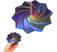 3D Printed Expanded Sensory Fidget Star, 2026 New Fidget Toys, 3D Printed Fidgets with Handle, Relieving Stress Irritability and Relaxation, Great Gifts for Adults Family Friends (Colorful, L)