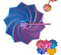 3D Printed Expanded Sensory Fidget Star - 3D Expanded Sensory Fidget Star with Handle, Colorful Whirling Spiral Design, for Relieving Stress, Irritability and Relaxation(Shadow,M-19rings)