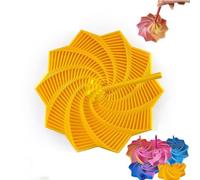 3D Printed Expanded Sensory Fidget Star - 3D Expanded Sensory Fidget Star with Handle, Colorful Whirling Spiral Design, for Relieving Stress, Irritability and Relaxation(Gold,L-25rings)