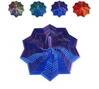 3D Printed Expanded Sensory Fidget Star, 3D Expanded Sensory Fidget Star with Handle,Expandable Fractal Fidget Toys Hexagon with Handle,for Relieving Stress, Irritability and Relaxation (Blue,L)