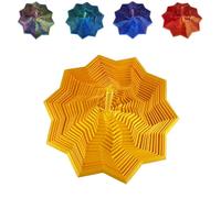 3D Printed Expanded Sensory Fidget Star, 3D Expanded Sensory Fidget Star with Handle,Expandable Fractal Fidget Toys Hexagon with Handle,for Relieving Stress, Irritability and Relaxation (Gold,M)