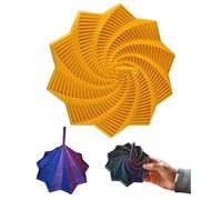 3D Printed Expanded Sensory Fidget Star, 3D Printed Star Shaped Fidget Toy with Handle, Fractal Fidget Hexagon, Colorful Whirling Spiral Design Stress Relief Toy for Kids & Adults (W)