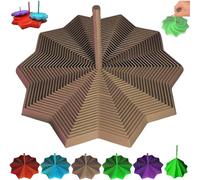 3D Printed Expanded Sensory Fidget Star,Colorful Fractal Fidget Hexagon with Handle Fractal Hexagon for Adults,Honeycomb Whirling Spiral Design (Brown,S)