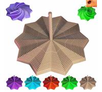 3D-Printed Expanded Sensory Fidget Star,Colorful Fractal Fidget Hexagon with Handle,Whirling Spiral Design Fidget Star,Honeycomb Stress Relief Sensory Perfect for Holiday,Christmas(Brown,3.54in)