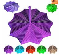 3D-Printed Expanded Sensory Fidget Star,Colorful Fractal Fidget Hexagon with Handle,Whirling Spiral Design Fidget Star,Honeycomb Stress Relief Sensory Perfect for Holiday,Christmas(Purple,3.54in)