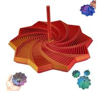 3D Printed Expanded Sensory Fidget Star, Colorful Fractal Fidget Hexagon with Handle, Whirling Spiral Design for Adults, Perfect for Holiday, Christmas, Birthday Gifts(C#,M)