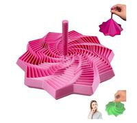 3D Printed Expanded Sensory Fidget Star, Expandable Fractal Fidget Decagon with Handle, Expanded Sensory Fidget Star for Relieving Stress, Annoyance(Pink,S)
