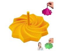 3D Printed Expanded Sensory Fidget Star, Expandable Fractal Fidget Decagon with Handle, Expanded Sensory Fidget Star for Relieving Stress, Annoyance(Yellow,L)