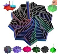 3D Printed Expanded Sensory Fidget Star, Expandable Fractal Fidget Hexagon with Handle, Honeycomb Whirling Spiral Design, Fractal Hexagon for Office Desktop, for Adults(Color,3.54in)