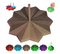 3D Printed Expanded Sensory Fidget Star,Expandable Fractal Fidget Hexagon with Handle,Honeycomb Whirling Spiral Design,Fractal Hexagon for Adults, Perfect for Christmas,Birthday Gifts (Brown, 4.72in)