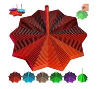 3D Printed Expanded Sensory Fidget Star,Expandable Fractal Fidget Hexagon with Handle,Honeycomb Whirling Spiral Design,Fractal Hexagon for Adults, Perfect for Christmas,Birthday Gifts (Red, 4.72in)