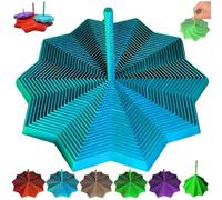 3D Printed Expanded Sensory Fidget Star, Expandable Fractal Fidget Hexagon with Handle, Honeycomb Whirling Spiral Design, Fractal Hexagon for Adults Family Friends Stress Relief Toys (Blue, 6.89in)