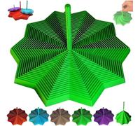 3D Printed Expanded Sensory Fidget Star, Expandable Fractal Fidget Hexagon with Handle, Honeycomb Whirling Spiral Design, Stress Relief Sensory Whirling Spiral for Office (Green, M-11.8*11.2*5.8cm)