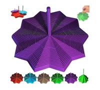 3D Printed Expanded Sensory Fidget Star,Expandable Fractal Fidget Hexagon with Handle,Honeycomb Whirling Spiral Design,Fractal Hexagon for Adults, Perfect for Christmas,Birthday Gifts (Purple, 6.89in)