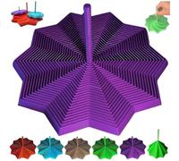 3D Printed Expanded Sensory Fidget Star - Expandable Fractal Hexagon with Handle, Honeycomb Whirling Spiral Design, Ideal for Adults, Great Christmas & Birthday Gifts (Purple, 6.89in)