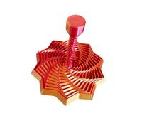 3D Printed Expanded Sensory Fidget Star, Fractal Sensory Fidget Star Spiral Honeycomb Hexagon with Handle,Stress Relief Toy(11.5cm-Red Gold)
