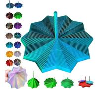 3D Printed Expanded Sensory Fidget Star, Printer Sensory Fidgets with Handle for Adults, Fractal Fidget Hexagon Toys, Colorful Whirling Spiral Design, Office Classroom Anxiety Relief Tool(#F,6.89in)