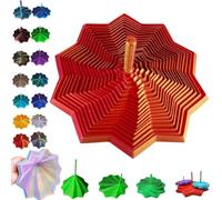 3D Printed Expanded Sensory Fidget Star, Printer Sensory Fidgets with Handle for Adults, Fractal Fidget Hexagon Toys, Colorful Whirling Spiral Design, Office Classroom Anxiety Relief Tool(#B,3.54in)