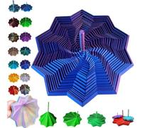 3D Printed Expanded Sensory Fidget Star, Printer Sensory Fidgets with Handle for Adults, Fractal Fidget Hexagon Toys, Colorful Whirling Spiral Design, Office Classroom Anxiety Relief Tool(#E,4.72in)
