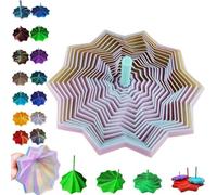 3D Printed Expanded Sensory Fidget Star, Printer Sensory Fidgets with Handle for Adults, Fractal Fidget Hexagon Toys, Colorful Whirling Spiral Design, Office Classroom Anxiety Relief Tool(#C,3.54in)