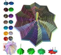 3D Printed Expanded Sensory Fidget Star, Printer Sensory Fidgets with Handle for Adults, Fractal Fidget Hexagon Toys, Colorful Whirling Spiral Design, Office Classroom Anxiety Relief Tool(#A,3.54in)