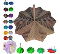 3D Printed Expanded Sensory Fidget Star, Printer Sensory Fidgets with Handle for Adults, Fractal Fidget Hexagon Toys, Colorful Whirling Spiral Design, Office Classroom Anxiety Relief Tool(#H,3.54in)