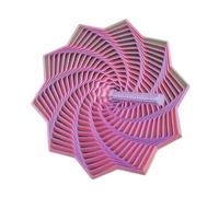 3D Printed Expanded Sensory Fidget Star - Sensory Fidget Star with Handle, Colorful Whirling Spiral Design, Stress Relief Desk Toy for Office & Home (Light Purple,Small)
