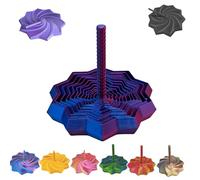3D Printed Expanded Sensory Fidget Star,Stress Relief Sensory Whirling Spiral with Handle,for Office Desktop Stress Relief Whirling Spiral (NO.4, M)