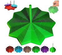 3D Printed Expanded Sensory Fidget Star Toy, Expandable Fractal Hexagon Spinner with Handle, Anti-Stress Fidget Toy for Adults & Kids, Colorful Honeycomb Gift for Anxiety Relief & Focus(Green,L)