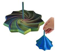 3D Printed Expanded Sensory Fidget Star - Visual Honeycomb Fidget Spinner for Stress Relief, ADHD Focus,- Durable Expand/Collapse Toy for Kids & Adults(Red-yellow-blue,X-Large)