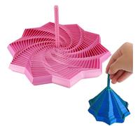 3D Printed Expanded Sensory Fidget Star - Visual Honeycomb Fidget Spinner for Stress Relief, ADHD Focus,- Durable Expand/Collapse Toy for Kids & Adults(Silk Pink,Large)