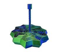 3D Printed Expanded Sensory Fidget Star with Handle, 2025 Expandable Fractal Fidget Star Octagonal Design, Colorful Honeycomb Whirling Spiral 3D Printed Fidget Star for ADHD, Stress Relief (E)