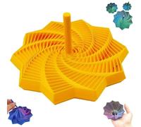 3D Printed Expanded Sensory Fidget Star with Handle, Colorful Fractal Fidget Hexagon Whirling Spiral Design Spinning Star for Adults, Ideal for Office Desk Christmas Birthday(B#,Large)