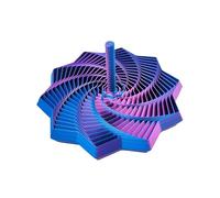 3D Printed Expanded Sensory Fidget Star with Handle, Expandable Fractal Hexagon Fidget Toy, Spiral Honeycomb Stress Relief Desk Toy for Adults & Kids, Portable PLA Relaxation Spinner (Purple, 9cm)